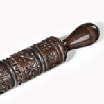 Coulborn antique 19th century Welsh Carved Stained Sycamore Rolling Pin