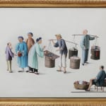 antique Coulborn Rare set 20 Chinese Export watercolour Customs Trades
