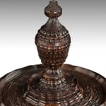 Coulborn antique 17th century Engine Turned Lignum Vitae Standing Cup and Cover and 12 dipping cups