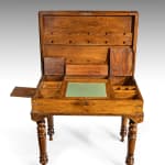 Coulborn antique 19th Century Colonial Padouk and Brass-bound Campaign Desk ANGLO-INDIAN