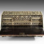 antique Coulborn Anglo Indian Bureau with ivory inlay, Vizagapatam