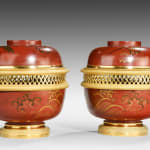 Coulborn antique Pair of Japanese Lacquered ‘Pot Pourri’ Vases Benjamin Vulliamy