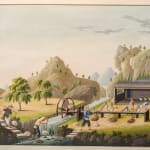 Coulborn antique gouache A Set of 12 Chinese Trade Pictures Depicting the Manufacture of Porcelain