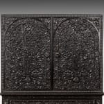 Pair Carved Ebony Cabinet on stand COROMANDEL COAST OR BATAVIA