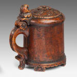 Late 17th Century Norwegian Peg Tankard in Karelian Birch