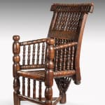 Coulborn antique James I Oak Ash Turner’s/Thrown Armchair North Country, Lake District