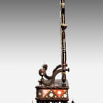 Anglo-Indian Ivory Mounted and Incised Lacquer Dressing Mirror