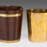 George III Irish Ribbed Mahogany Peat Bucket