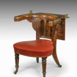 Coulborn antique William IV Mahogany and Brass-Mounted Reading Chair Ii the manner of Morgan & Sanders