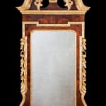 Coulborn antique George II Carved Giltwood and Walnut Veneered Mirror
