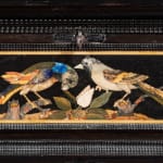 Coulborn antique Ebony Casket Mounted with Florentine Pietra Dura Panels and Specimen Marbles