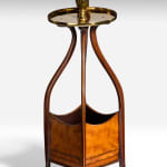 Mahogany and Satinwood Candle Box with Gilt Brass Candle Nozzle and Drip