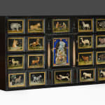 6844 17th Century Italian Ebony and Pietre Dure Table Cabinet