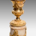 Pair of Ormolu Mounted Nottinghamshire Alabaster Candlesticks by Matthew Boulton
