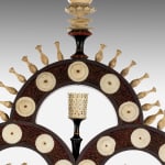 Anglo-Indian Ivory Mounted and Incised Lacquer Dressing Mirror