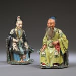 Coulborn antique Pair of Chinese Export Nodding Figures