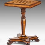 George IV Rosewood Satinbirch and Maple Games Table