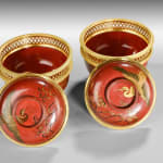 Coulborn antique Pair of Japanese Lacquered ‘Pot Pourri’ Vases Benjamin Vulliamy