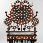 Anglo-Indian Ivory Mounted and Incised Lacquer Dressing Mirror