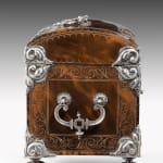 Coulborn antique 17th Century Spanish Colonial Engraved Tortoiseshell Silver Mounted Casket