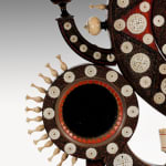 Anglo-Indian Ivory Mounted and Incised Lacquer Dressing Mirror