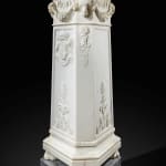 Coulborn antique Pair of Neo-Classical Carrera Marble Pedestals by Lorenzo Bartolini