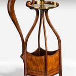 Mahogany and Satinwood Candle Box with Gilt Brass Candle Nozzle and Drip