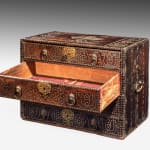 Queen Anne’s Leather Studded Linen Chest Attributed to the workshops of Richard Pigg, Junior or William Johnson