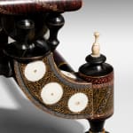 Anglo-Indian Ivory Mounted and Incised Lacquer Dressing Mirror