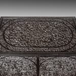 Pair Carved Ebony Cabinet on stand COROMANDEL COAST OR BATAVIA
