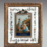 antique Coulborn Chinese Export reverse mirror painting