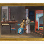 Coulborn antique 19th century Set of four Qing Dynasty Chinese Export Paintings of Interiors