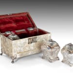 antique Coulborn Mid 18th Century Fretwork Mother of Pearl Tea Casket