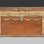 Coulborn antiques George II Teak Strong Box with Engraved Brass Mounts, Anglo-German Circle of John Channon