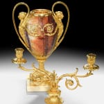 Blue John and Ormolu Wing-figured Candle Vase