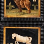6844 17th Century Italian Ebony and Pietre Dure Table Cabinet