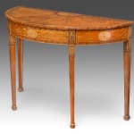 Coulborn George III Marquetry Demi-Lune Side Table