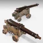 Pair of Armstrong-Frederick pattern half-pounder Bronze Cannon