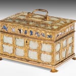 George III ‘Aventurine’ and Mother of Pearl Ormolu Tea Caddy Attributed to James Cox