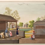 Coulborn antique gouache A Set of 12 Chinese Trade Pictures – depicting the growing, harvesting and processing of tea