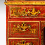 George II Scarlet Japanned Kneehole Chest Giles Grendey