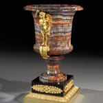A Pair of Regency Ormolu Mounted Blue John Campana form Urns