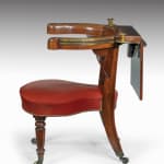 Coulborn antique William IV Mahogany and Brass-Mounted Reading Chair Ii the manner of Morgan & Sanders