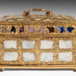George III ‘Aventurine’ and Mother of Pearl Ormolu Tea Caddy Attributed to James Cox