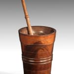Monumental Turned Lignum Vitae Mortar and Pestle
