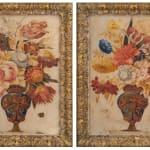 Follower of Giovanna Garzoni Pair of 17th Century Botanical Paintings on Vellum