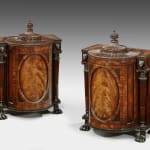 Pair of George III Mahogany Knife Boxes