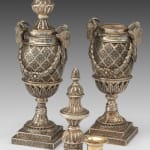 Pair of Anglo-Indian Filigree Silver Cassolettes after the model by Matthew Boulton