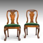 Coulborn antique Pair of Chinese Export Padouk Side Chairs after a design by Giles Grendey