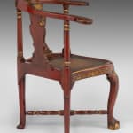 Chinese Export Red Lacquer Armchair